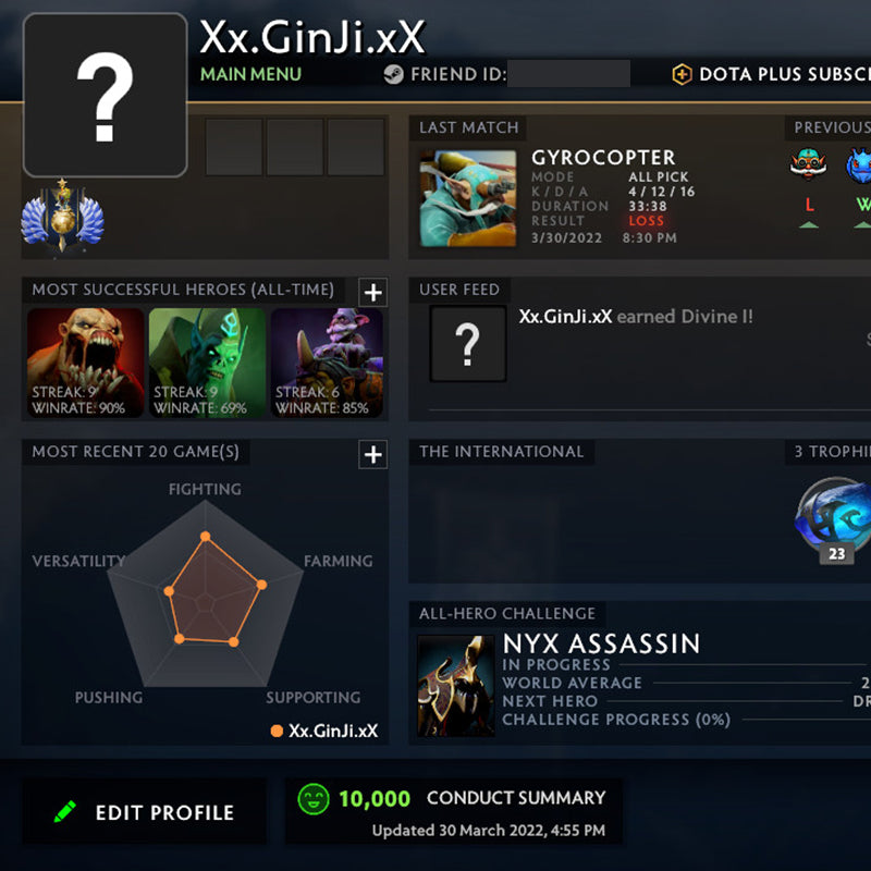 Divin I | MMR : 4660 - Comportement : 10000