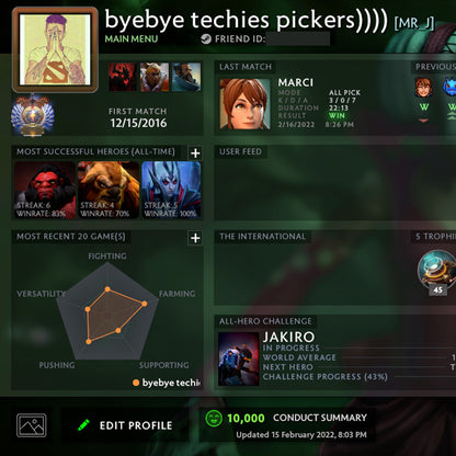 Immortal | MMR: 5620 - Behavior: 10000