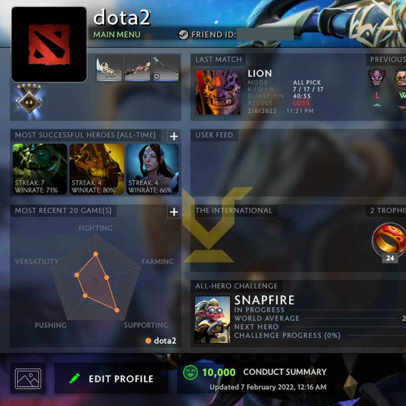 Gardien V | MMR : 1450 - Comportement : 10000