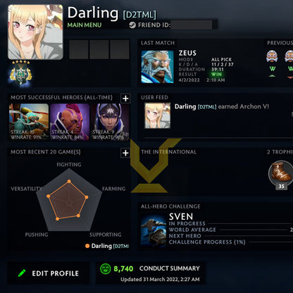 Archonte V | MMR : 3010 - Comportement : 8740