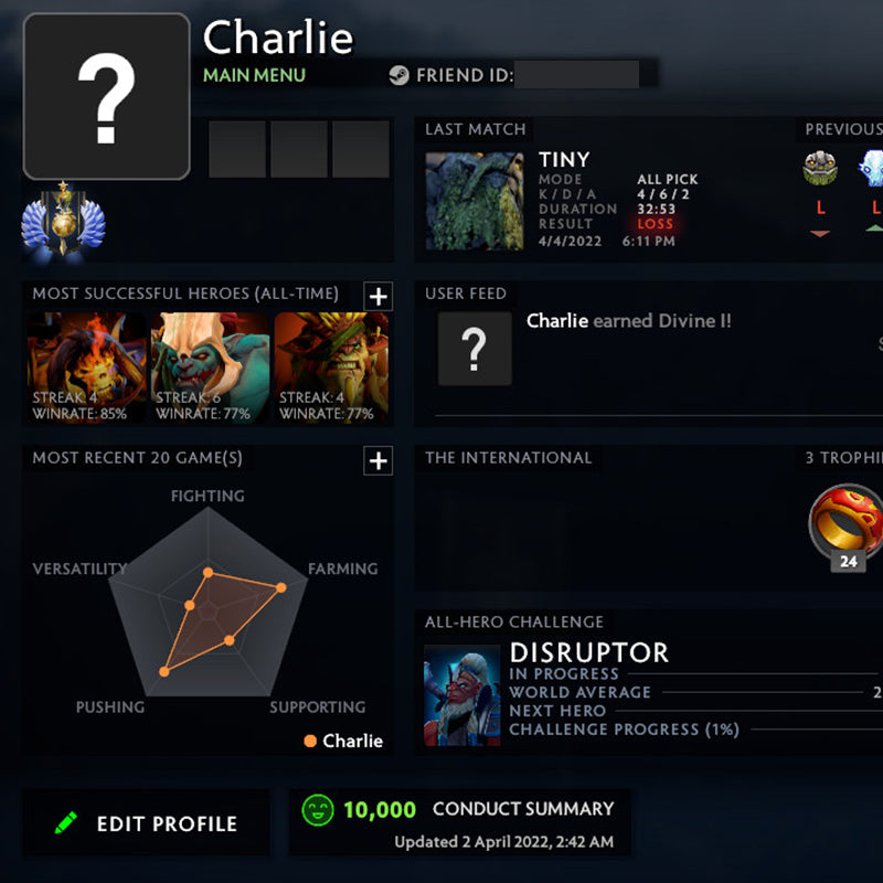 Divin I | MMR : 4610 - Comportement : 10000