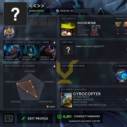 Legend I | MMR: 3070 - Behavior: 8201
