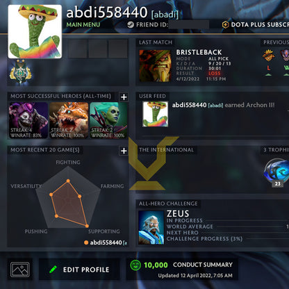 Archonte II | MMR : 2530 - Comportement : 10000