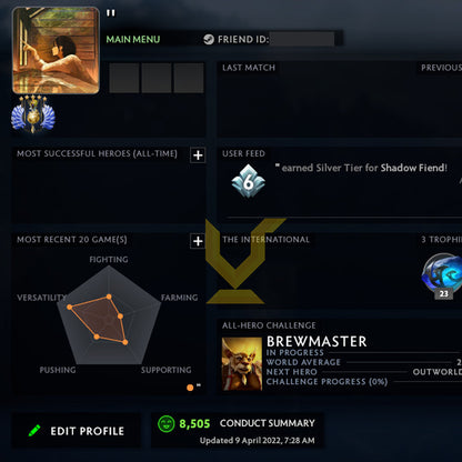 Divin V | MMR : 5570 - Comportement : 8505