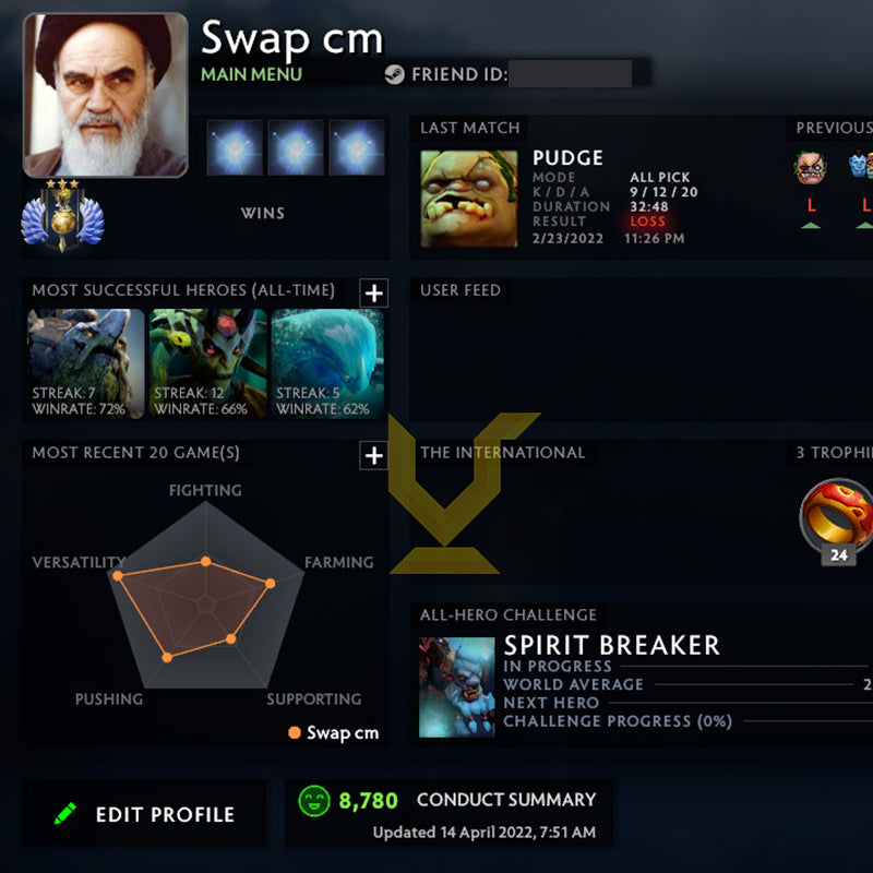 Divin V | MMR : 5080 - Comportement : 8780