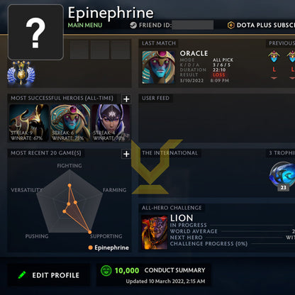 Divine V | MMR: 5240 - Behavior: 10000