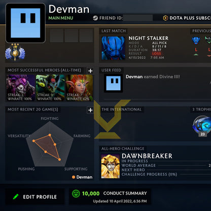 Divine III | MMR: 4920 - Behavior: 10000