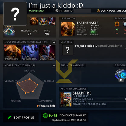 Crusader V | MMR: 2300 - Behavior: 9475