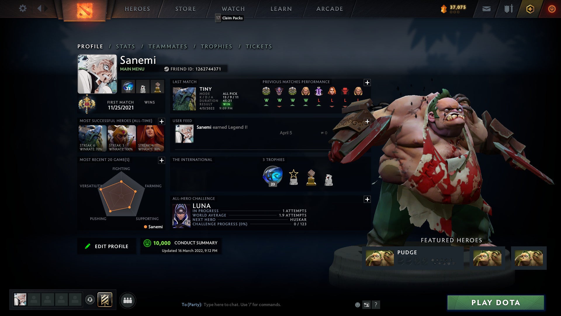 Legend I | MMR: 3110 - Behavior: 10000