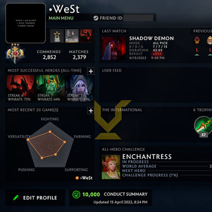 Légende III | MMR : 3300 - Comportement : 10000