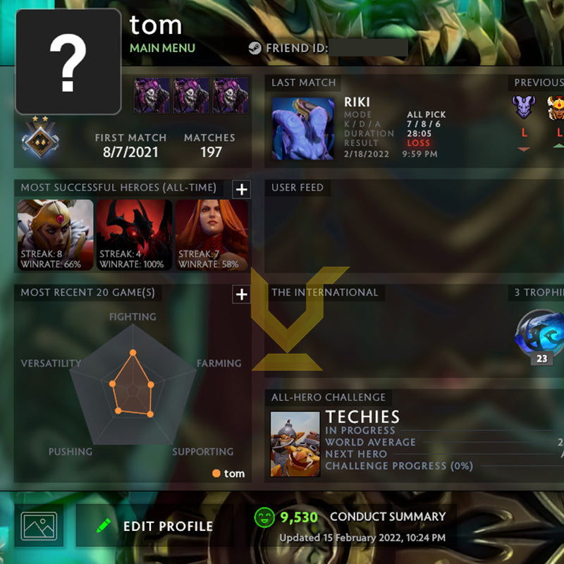 Guardian II | MMR: 850 - Behavior: 9530