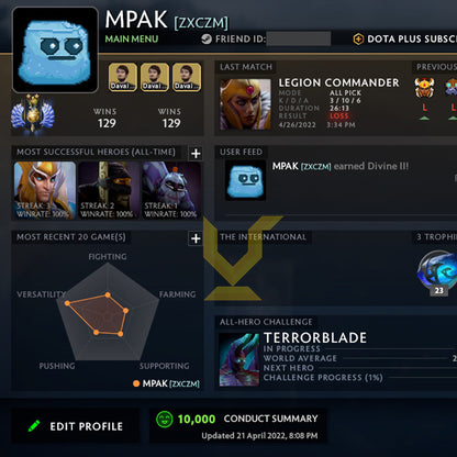 Divine II | MMR: 4960 - Behavior: 10000