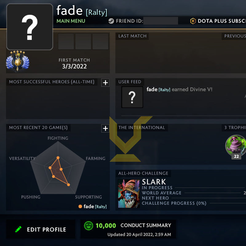 Divin V | MMR : 5500 - Comportement : 10000