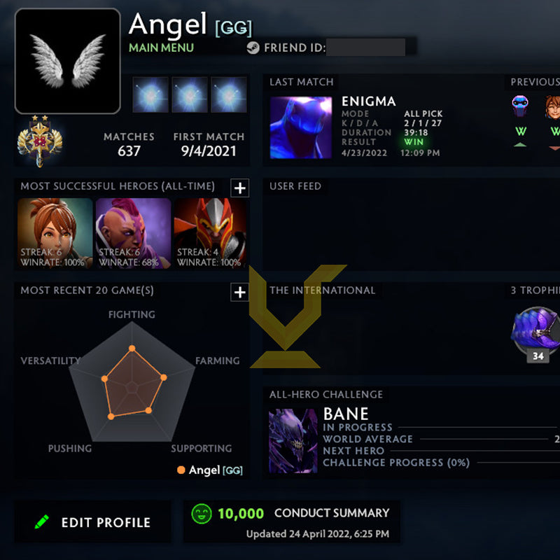 Legend II | MMR: 3180 - Behavior: 10000