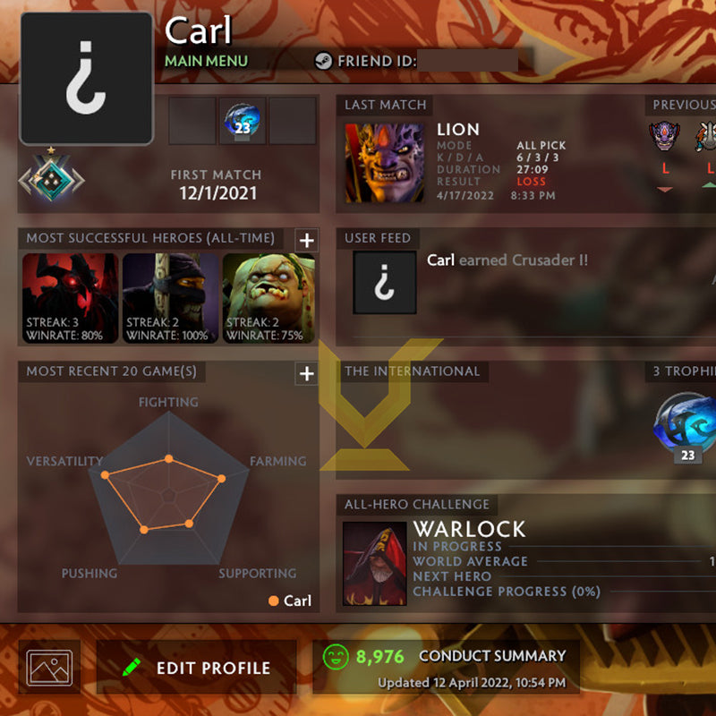 Guardian V | MMR: 1460 - Behavior: 9390