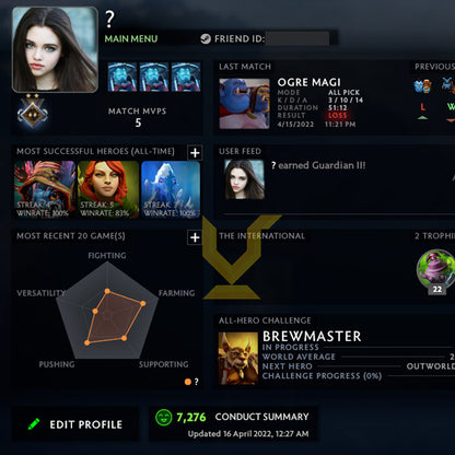 Gardien II | MMR : 1040 - Comportement : 7276