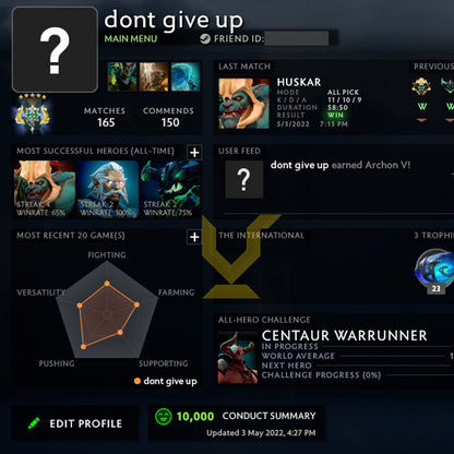 Archonte V | MMR : 3000 - Comportement : 10000