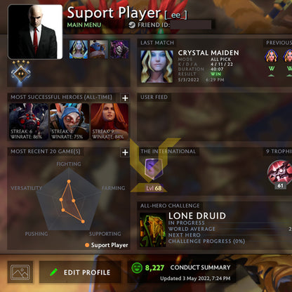 Crusader IV | MMR: 1350 - Behavior: 8227