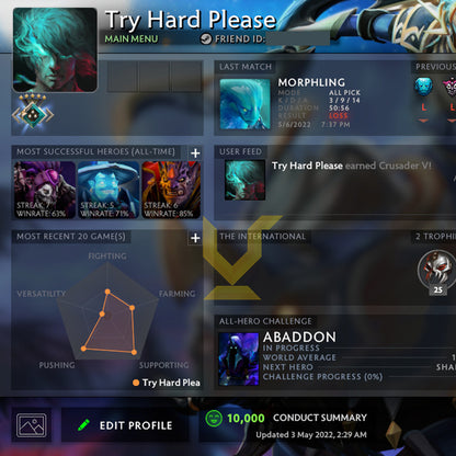 Crusader V | MMR: 2210 - Behavior: 10000