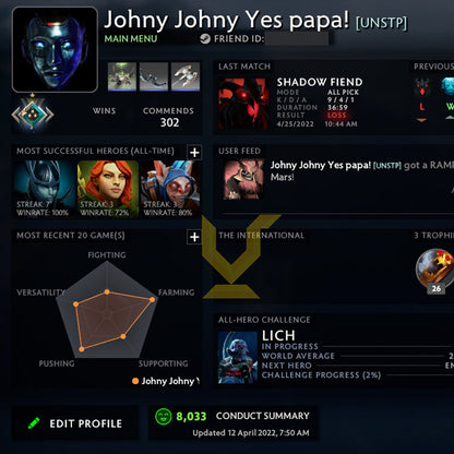 Crusader I | MMR: 1650 - Behavior: 8033