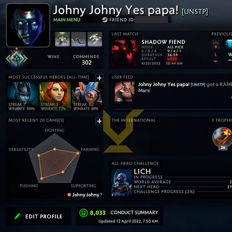 Crusader I | MMR: 1650 - Behavior: 8033