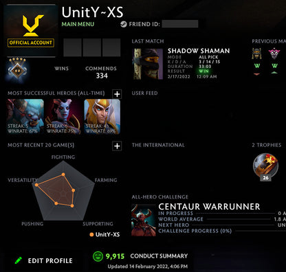 Gardien V | MMR : 1410 - Comportement : 9915