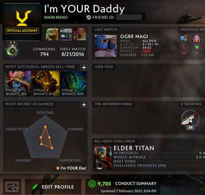 Héraut II | MMR : 90 - Comportement : 9705