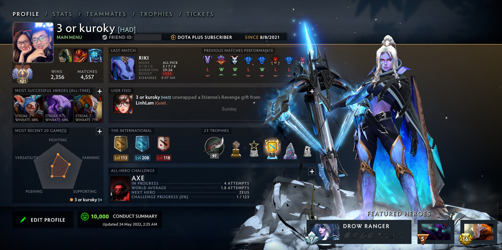 Immortal [421] | MMR: 7590 - Behavior: 10000