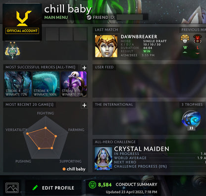 Archon II | MMR: 2580 - Behavior: 8584