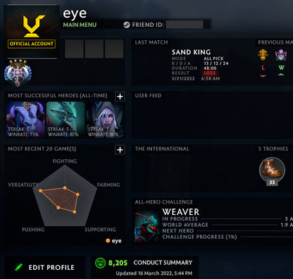 Ancient IV | MMR: 4190 - Behavior: 8205