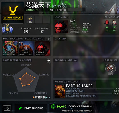 Divin II | MMR : 4840 - Comportement : 10000 