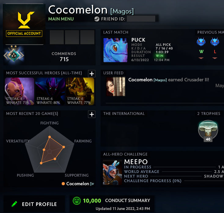 Crusader II | MMR: 1820 - Behavior: 10000