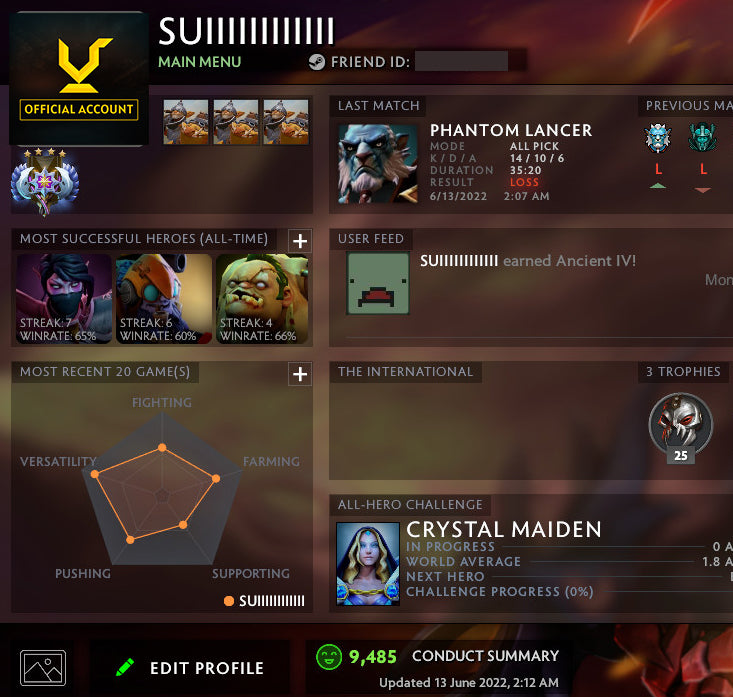 Ancient IV | MMR: 4400 - Behavior: 9485