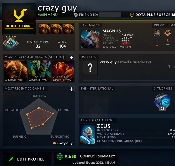 Crusader IV | MMR: 2030 - Behavior: 9650