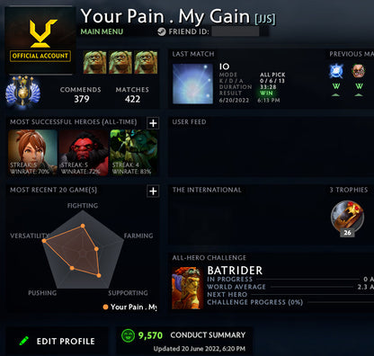 Divine IV | MMR: 5150 - Behavior: 9570