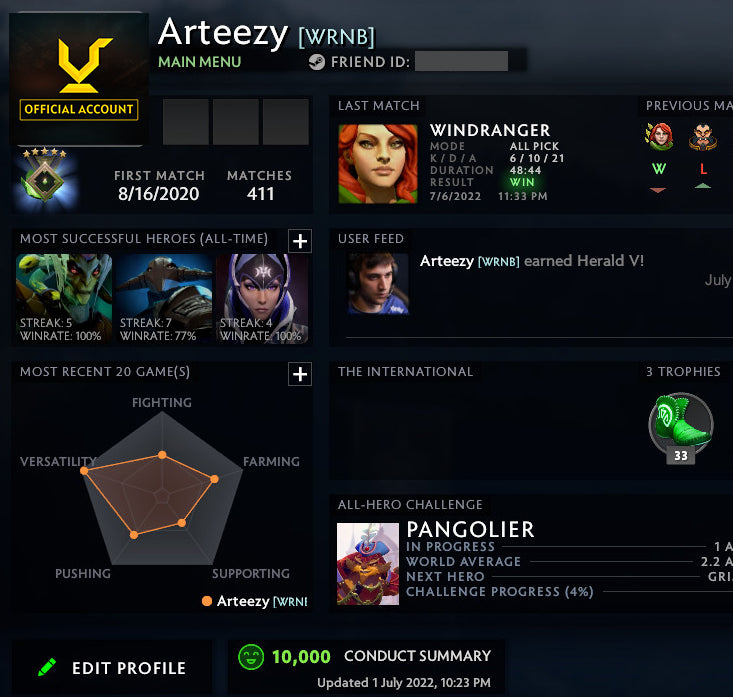 Herald V | MMR: 770 - Behavior: 10000