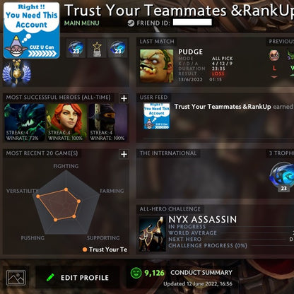 Divine II | MMR: 4790 - Behavior: 9126